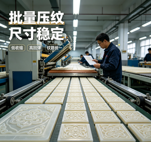 可调节参数压花硅胶厂家 纹路清晰脱模好 批量压纹尺寸稳定