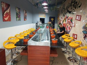 小火锅回转设备 涮烤一体火锅餐桌 自助旋转小火锅设备佛山厂家