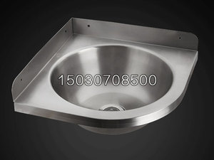 节水冲不锈钢洗手盆公共厕所用角落三角形洗手盆