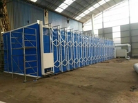 邹平伟航新款移动伸缩房移动喷漆房无泵水幕活性炭环保箱