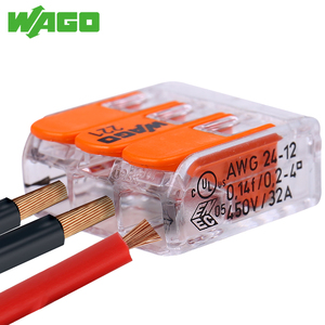 德国WAGO 221-413快速接线端子 五孔电线快接头 导
