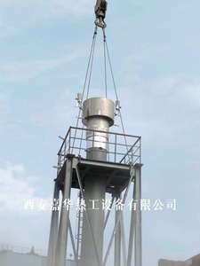 吕梁某钢厂高炉煤气放散点火火炬燃烧器正在吊装中!