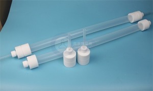 进口特氟龙层析柱耐腐蚀PFA离子交换柱带四氟筛板