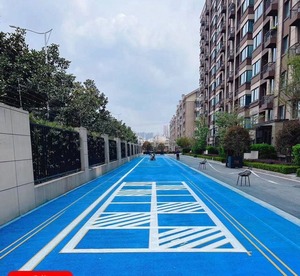 南京达尊道路划线-彩色沥青路面施工