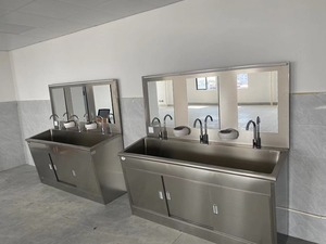 红外感应手术室洗手池不锈钢脚踏式洗手池