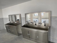 红外感应手术室洗手池不锈钢脚踏式洗手池