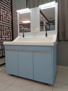 多人位高背板高分子洗手池