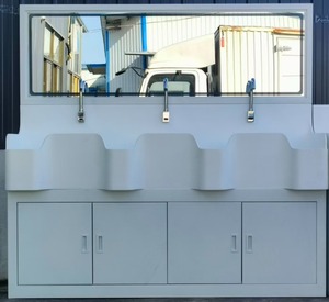 迪新喷塑款三人位洗手台