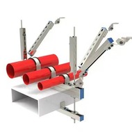 多管侧向双向支撑 多水管组合抗震支架配件