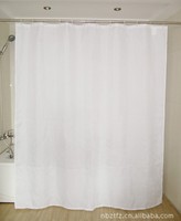 纯白防水浴帘
