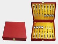 不锈钢餐具礼品,陶瓷不锈钢餐具,陶瓷餐具16件套