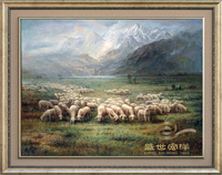 原创油画 酒店 别墅 会所 工程配画