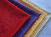 厂家直销 新款特价高档酒店餐厅白色圆桌布饭店长方红色提花台布